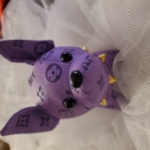 Purple Bulldog Bagcharm,Keyring Charm